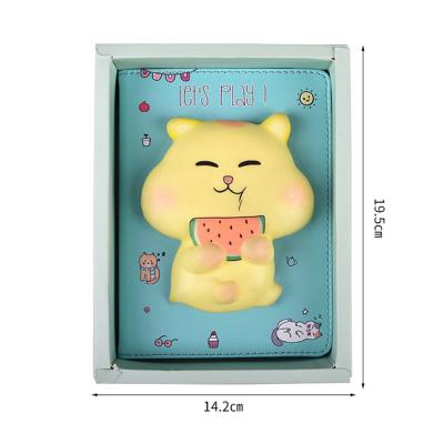 China Promotional Creative Children's Hand Account Book Set Cartoon This Girl Primary School Students Decompression Busy Person Professional Diary Notebook for sale