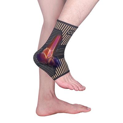 China Good Design Odorless Copper Fiber Relieve Pain Anti Injury Copper Ankle Support, Ankle Support Sock, Hoof Ankle Pad for sale