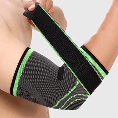 China Adjustable Design Elbow Straps Breathable Good Elastic Brace Support Pads Conduit Tennis Elbow Sleeves For Weight Lifting for sale