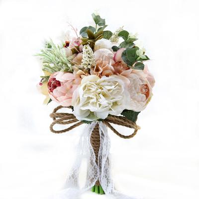 China Wedding Decoration Hot Sales Customized Beautiful Bridal Wedding Turnout Bouquet Artificial Flower Wedding Bouquet for sale