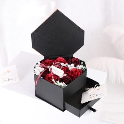 China Wholesale Customized Decor Rose Soap Flower Gift Box Wedding Valentine's Day Gift for sale