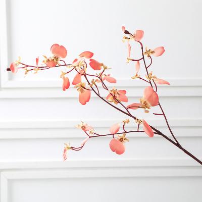 China Hot Sales 4 Gift Branches Real Touch Lady Orchid Flowers Wholesale Decorative Artificial Dancing Orchid for sale