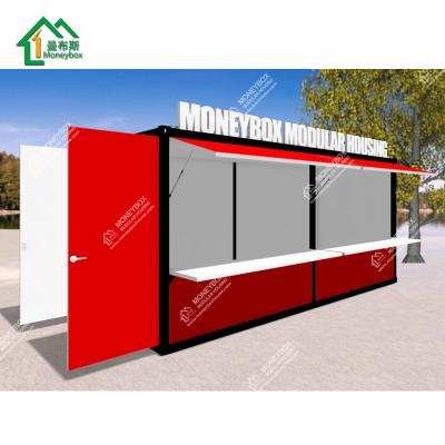 China Prefab 20ft Modern Container Coffee Kiosk Designs for sale