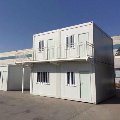 China Office/Dormitory House/Guard/Storage Room/Exhibition/Refugee House/Hotel China Manufacturer Movable Duplex Prefab Container Modular Apartment for sale