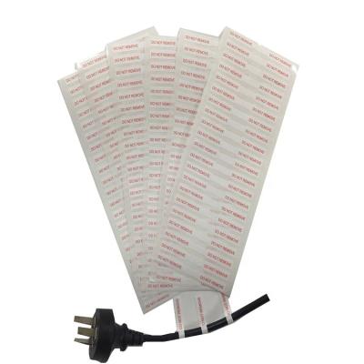 China Factory Supply Self Adhesive Waterproof PP Synthetic Label Sticker For Cable for sale