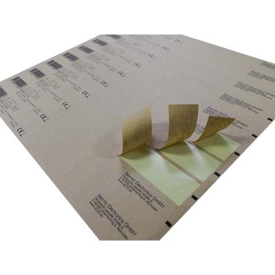 China Friendly Custom Printable Brown Self Adhesive Kraft Paper Sticker Seal Label For Packaging for sale