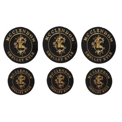 China Factory Wholesale Custom Waterproof Thank You Embossed Stickers 500 Gold Foil Round Sticker Roll Custom Sticker for sale