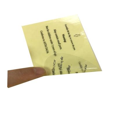 China Round 5cm Waterproof Commonly Used Cheap Transparent Adhesive Waterproof Labels For Glass for sale