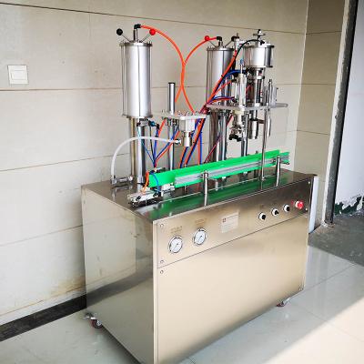 China High Efficiency Semi - Automatic Three In One Aerosol Filling Sealing Machine for sale