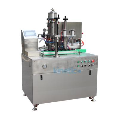 China High Efficiency Bag On Valve Aerosol Filling Machine With 200-500ml High Speed ​​Shaving Foam Double Argon Gas Glass Filling Machine for sale