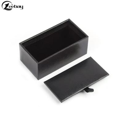 China Trendy Fashionable Cufflink Box Black With Red Inside, Cufflink Box Logo for sale