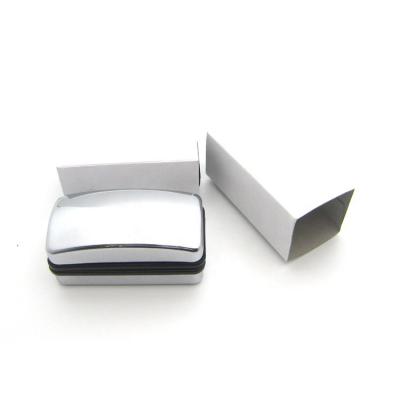 China New Plastic Silvery Cufflinks Jewelry Storage Organizer Box Case Cuff Link Display Gift Boxes for sale