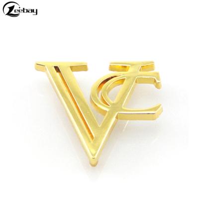 China Nickel Free Custom Letters Gold Metal Handmade Metal Label Plate For Handbag for sale