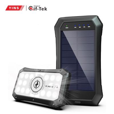 China NEW Fast Charging Support Waterproof Solar Power Bank 15000mah Dual USB Li-polymer Solar Battery Charger Powerbank Travel For All Phone for sale