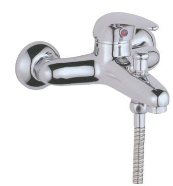 China Single Handle Wall Mounted Exposed Shower Faucet With Ceramic Cartridge for sale