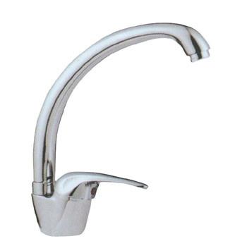 China Single Lever Modern Kitchen Mixer Taps / Basin Mixer Taps Swivel Spout for sale