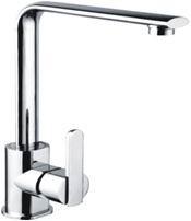 China Auti - Splash Thick Chrome Coated Kitchen Mixer Taps , Swivel Spout Basin Mixer Taps for sale