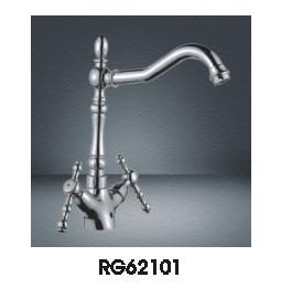 China Classical Double Handle Faucet , Bathroom Single Lever Basin Mixer Tap for sale