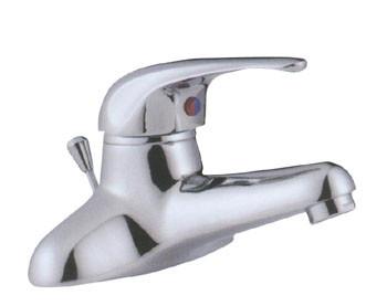 China Deck Mounted Single Lever Faucet , Single Handle Basin 2 Hole Faucet / Mixer Taps for sale