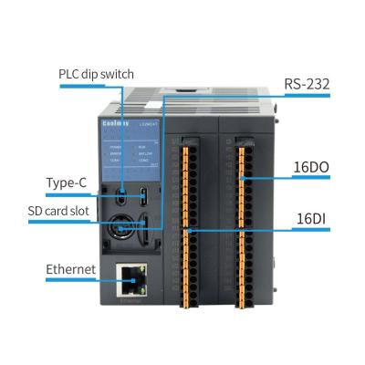 China Ethernet Port Control PLC Programming Logic Controller 4AD 4DA Analog en venta