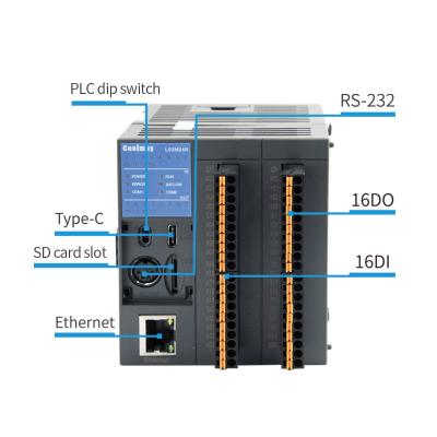 China PLC van 12DI 12DO 60KHz Logicacontrolemechanisme Ladder Diagram Modbus TCP 4AI 4AO Te koop