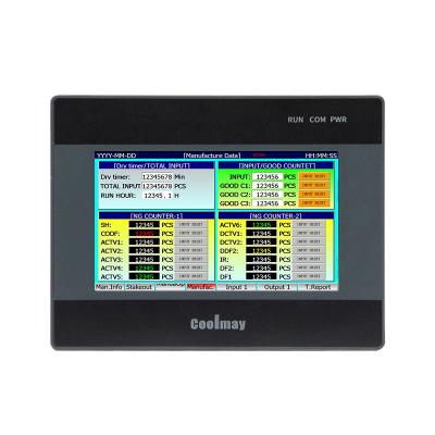 China Coolmay HMI PLC Controller 4.3 Inch 24 Digital IO RS232 RS485 Com Port for sale