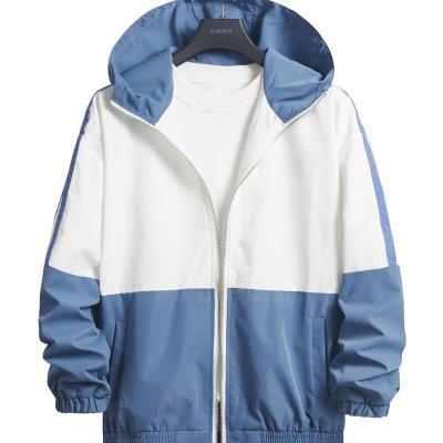 China Lidong Colorblock Anorak Hoodie Outdoor Men Jacket Breathable Custom Casual Anorak for sale