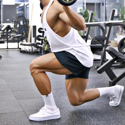 China Breathable Wholesales Gym Sports  Cotton String Cotton  Shorts Men Athletic Pocket Middle Waist Shorts  Running Comfortable Men's Short for sale