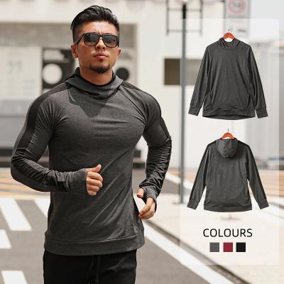 China Breathable Custom Design Men's Pullover  Fleece Sports Hoodie Nylon Polyester Velvet Sweat Jogger Top Long Sleeve Running Strip Hoodies for sale