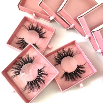 China 100% Real High Quality Thick Mink Fur Eyelash Private Label Cases False Eyelashes 3d 5d 25mm Lash Bulk Vendors Purple Mink for sale