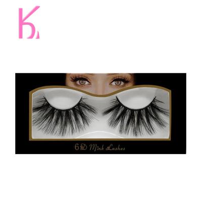 China 3d Makeup False Eyelashes 25mm Long Natural False Mink Eyelashes Custom Logo And Packaging for sale