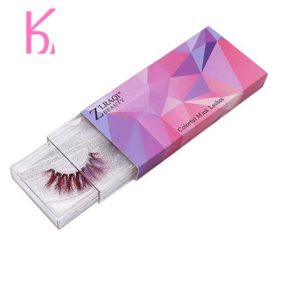 China Long Natural Color Glitter Colored Lashes Mink Handmade Strips Eyelashes Small Real Color Lash Extensions for sale