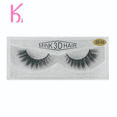 China Long Natural Eyelashes Enlarge Eye Lashes 3d Faux Silk Eyelashes With Own Packing for sale