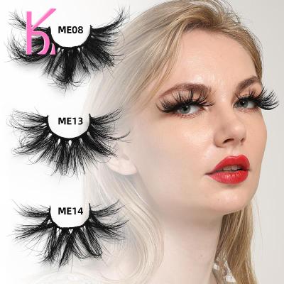 China Long Strands Natural Mink Eyelashes With Custom Packaging High Quality 3D 25MM Mink Lashes With Logo for sale