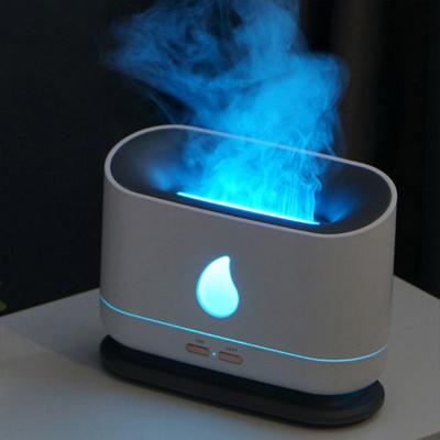 China Amazon 2022 Household Essential Oils Scent Ultrasonic Mist Led 3D Simulation Blue Fire Flame Effect Air Humidifiers Aroma Diffusers for sale