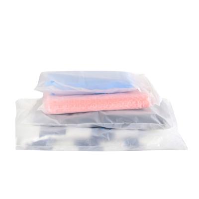 China Disposable Wholesale Custom Packaging Printed Logo Self Sealing Shirt Clothes Zip Lock Clear Ziplock Plastic Zipper Frosted Clothing Bags for sale