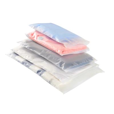 China Recyclable shuanglin Transparent Zipper LDPE Clear Zipper Sealing Bags Underwear Packaging Bra Socks Storage Package Clothing Plastic Bag for sale