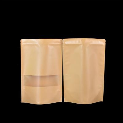 China Microwaveable Factory Price Resealable Customized Zip Lock Easy-tear Zipper Plain Brown Kraft Paper Bag for sale