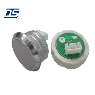 China AK-3 Office Building Vandal Proof Elevator Buttons In 27mm Diameter , Red Or Blue LED 24v DC for sale