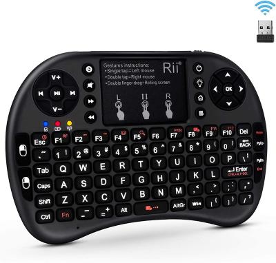 China Rii Wireless 2.4GHz Mini Wireless Keyboard with Touchpad, QWERTY Keyboard, Backlit LED, Portable Keyboard Wireless for Laptop/PC/Tablets/Win for sale