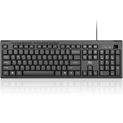 China Digital Keypad Rii RK907 Ultra-thin Compact USB Wired Keyboard for Mac and PC, Windows 10/8/7/Vista/XP (Black) for sale