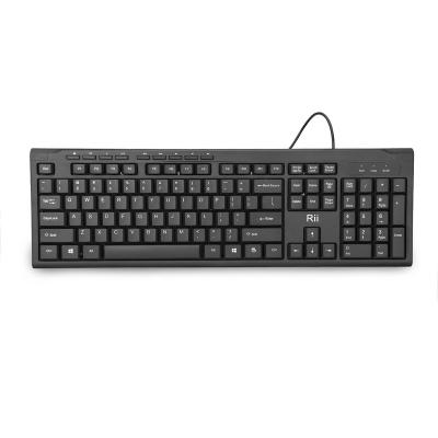 China Anti-Ghosting Rii RK907 USB Wired Full Size Keyboard Desktop Keyboard Compatible With Mac PC Windows Android Microsoft Tablet for sale