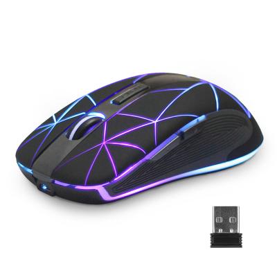 China Rii Backlit Wireless Mouse with LED Lights Rechargeable Mouse with 3 DPI Adjustable Mice, 6 Buttons for sale