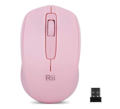 China Rii 1000DPI Wireless Mouse for PC, Laptop, Windows, Desktop USB Included Wireless Dongle (Pink) RM100+ for sale