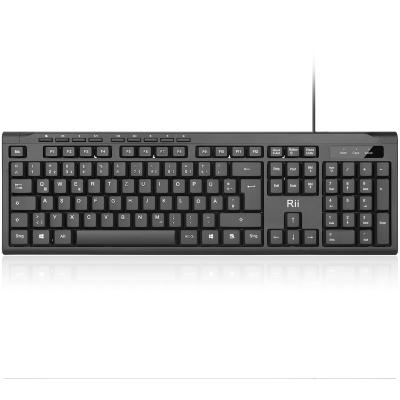 China Anti-ghosting Rii RK907 Ultra-thin Compact USB Wired Keyboard for Mac and PC, Windows 10/8/7/Vista/XP for sale