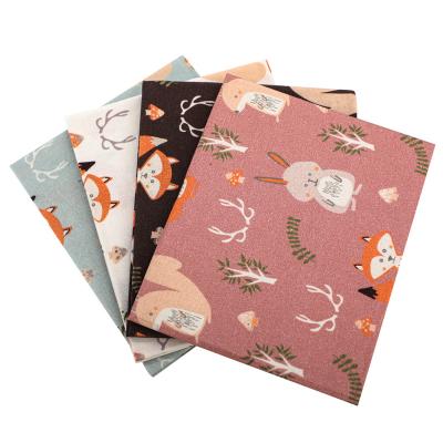 China Fox Animals100% Wholesale Quarter Cotton Cartoon Fabric Cute Sheer Fabric DIY Shrink-Resistant Fabrics Shrink-Resistant Fabrics for sale