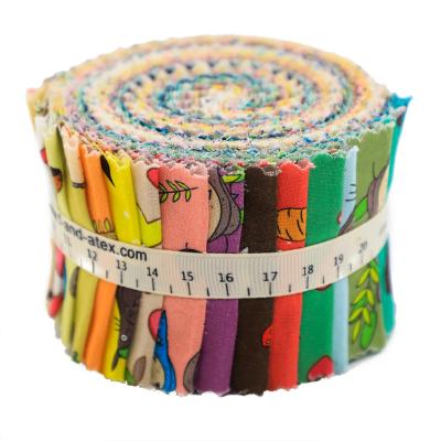 China Factory Stock Digital Printing Hand Patchwork Custom 100% Cotton Shrink-Resistant Jelly Roll Fabrics 20 Pieces for sale