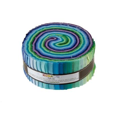 China Custom Made High Quality 100% Organic Cotton Shrink-Resistant Jelly Roll in Solid Color Dyed Quilting Fabric for Sewing for sale