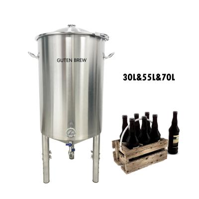 China food & Beverage Factory Guten 30L 55L 70L Fermenter/Home Conical Beer Brewing Equipment/Craft Fermentation Equipment/Stainless Steel Fermentation Equip for sale