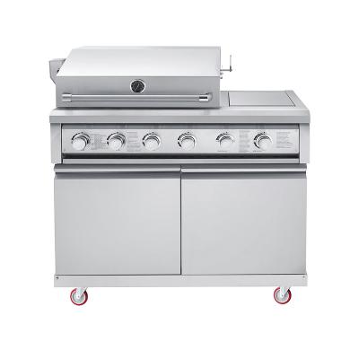 China Skyler Commercial Outdoor Kitchen Automatic Ignition Adjustable Combination Size Bulit-in Gas BBQ Grills for sale